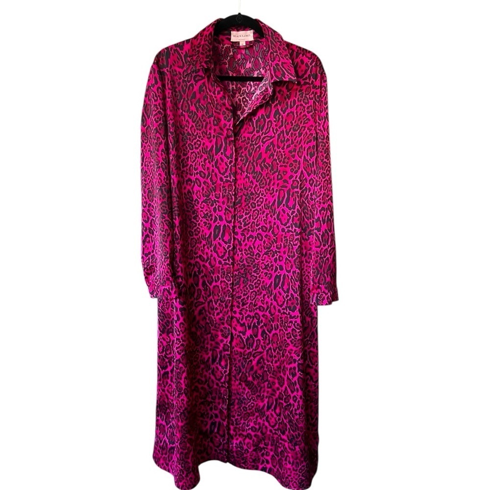 Black Label Pink Leopard Print Robe - Picture 1 of 14